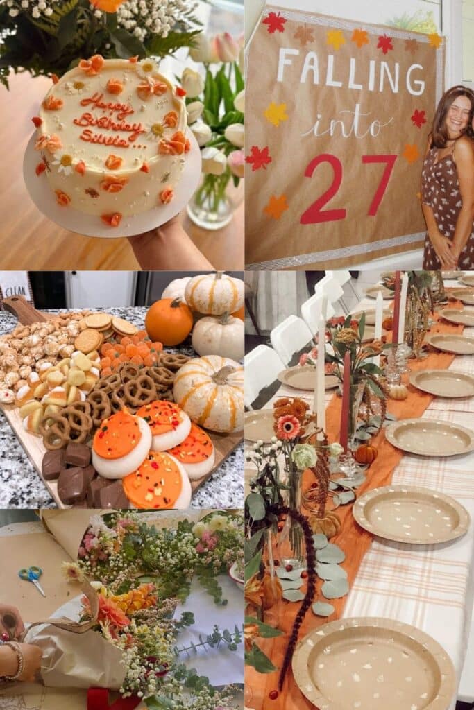 Cute fall birthday party idea