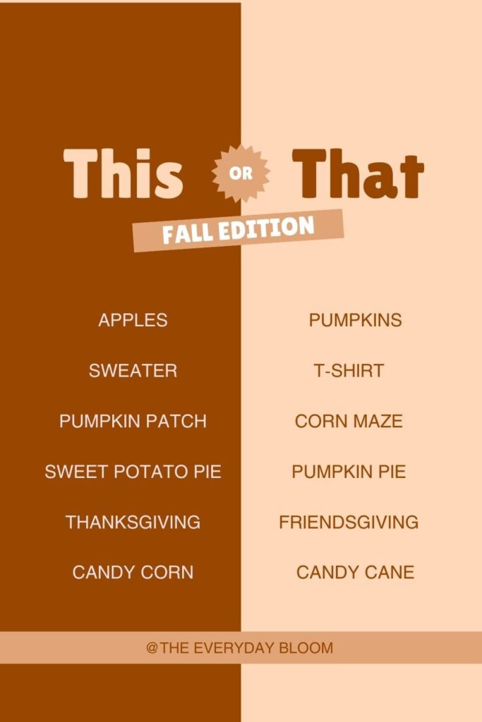 Fall this or that questions