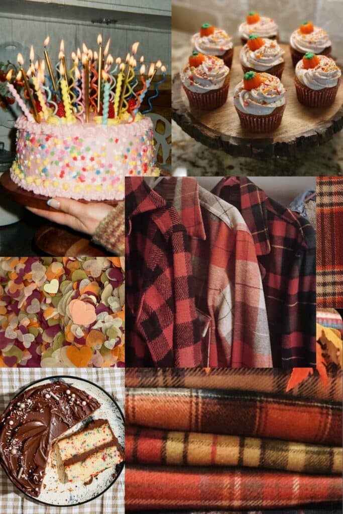 Flannels and funfetti fall birthday party theme