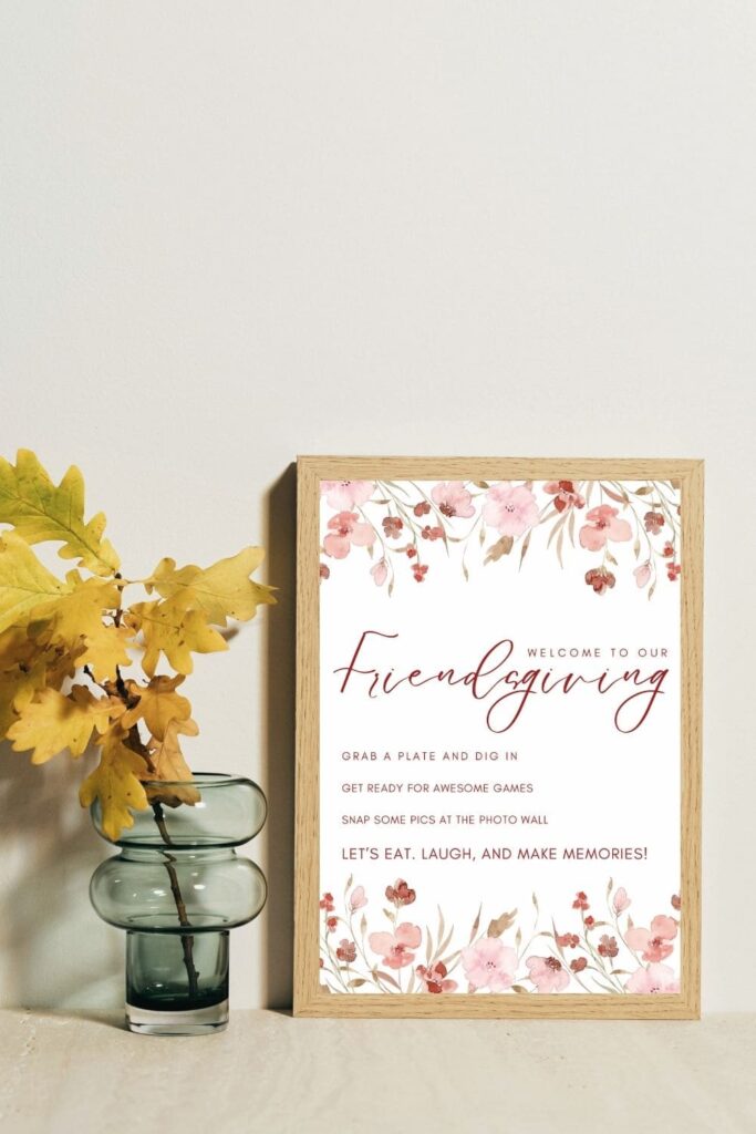 Friendsgiving party diy decoration