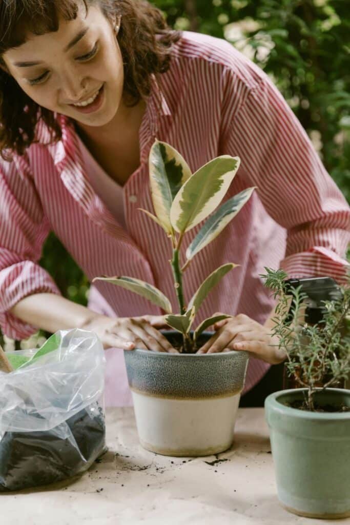 Woman gardening