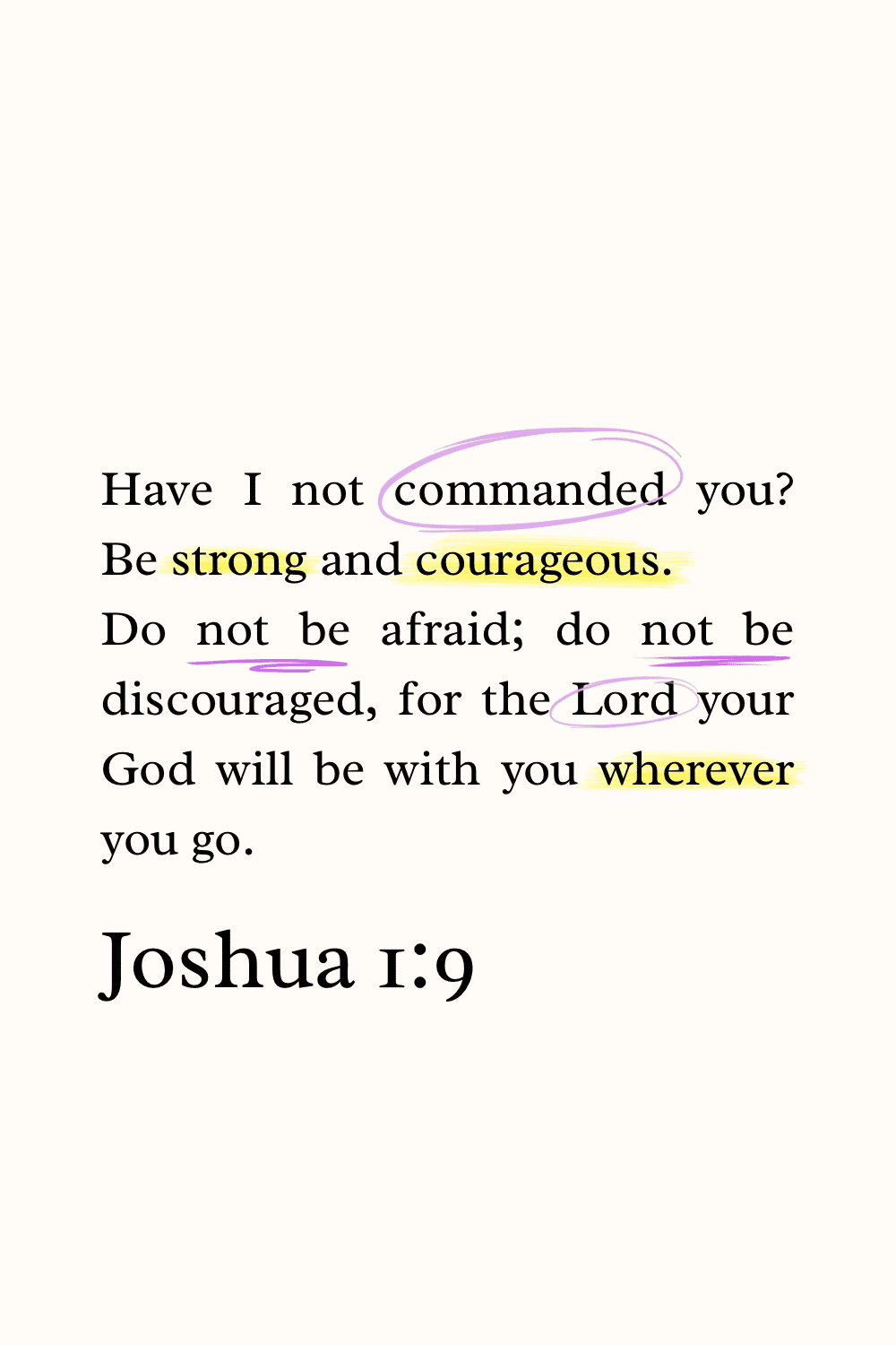 Bible verses about strength, Joshua 1:9