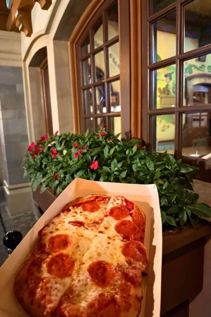 Pizza from Pinocchio Village Haus