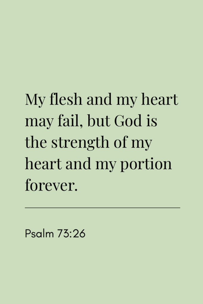 Bible verses about strength, Psalm 73:26