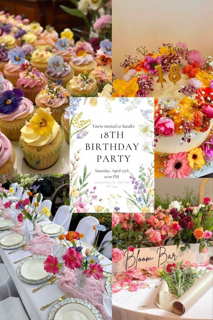 Floral garden party theme