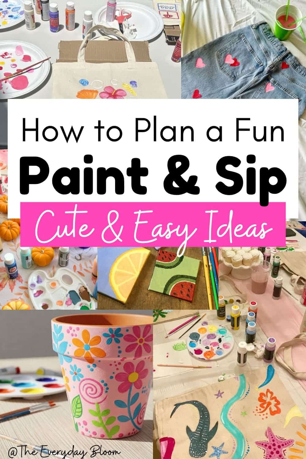 Paint and Sip Ideas for a Creative and Fun Party — free download
