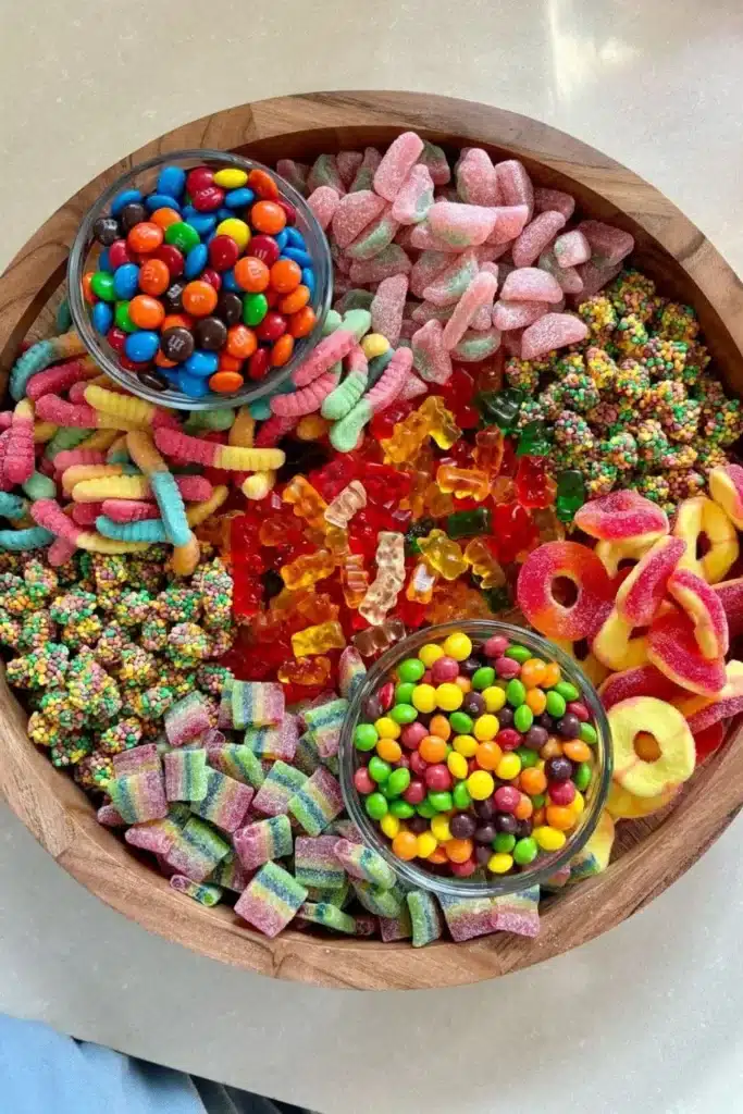 Candy charcuterie board for board party