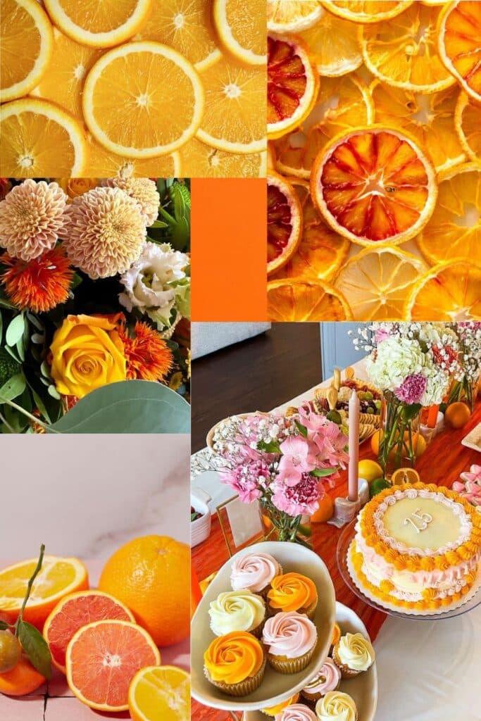 Orange summer birthday party theme