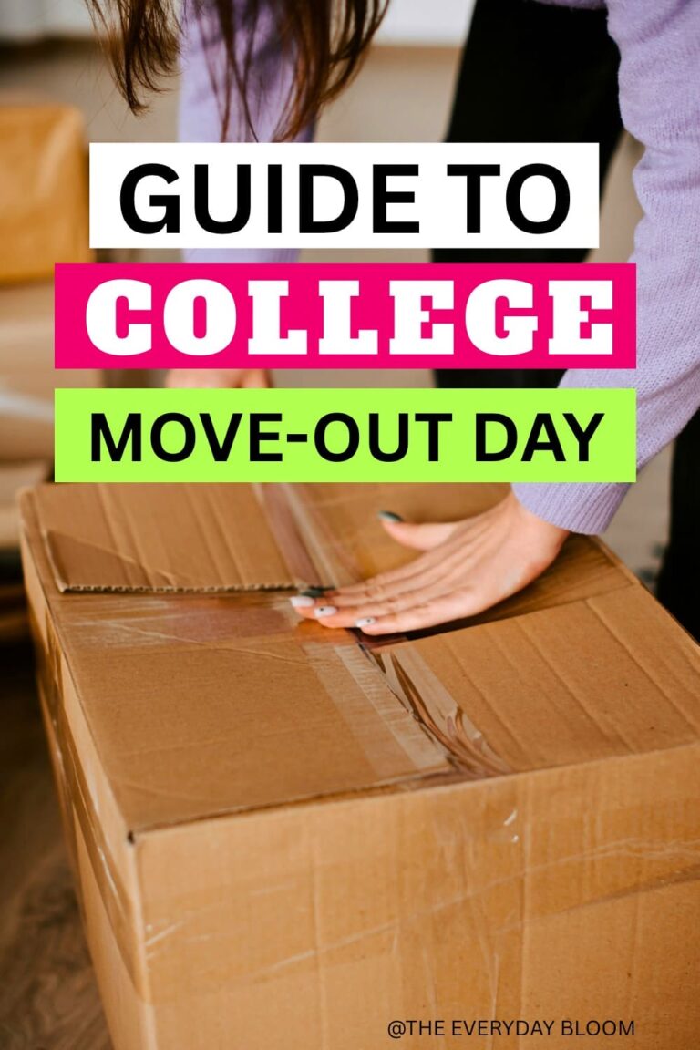 Moving out of college dorm