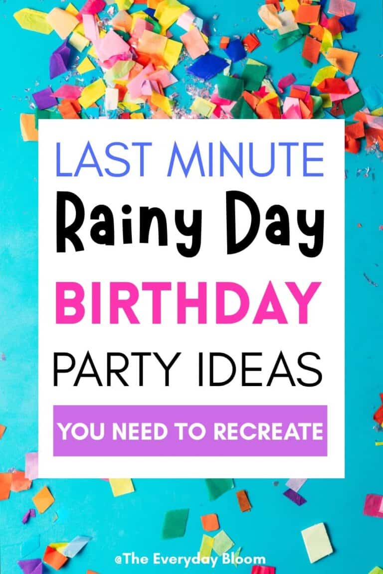 last minute rainy day birthday party ideas