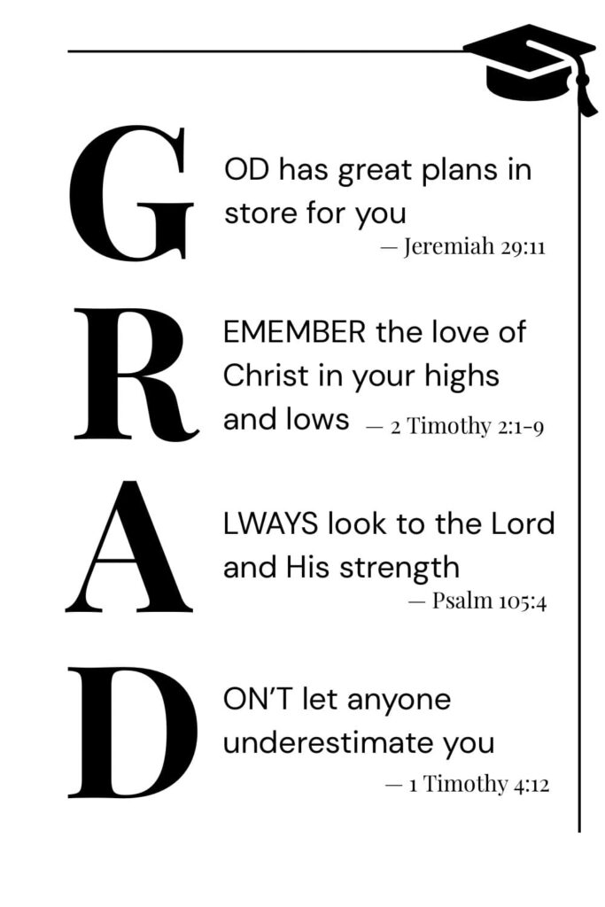 Graduation bible verses