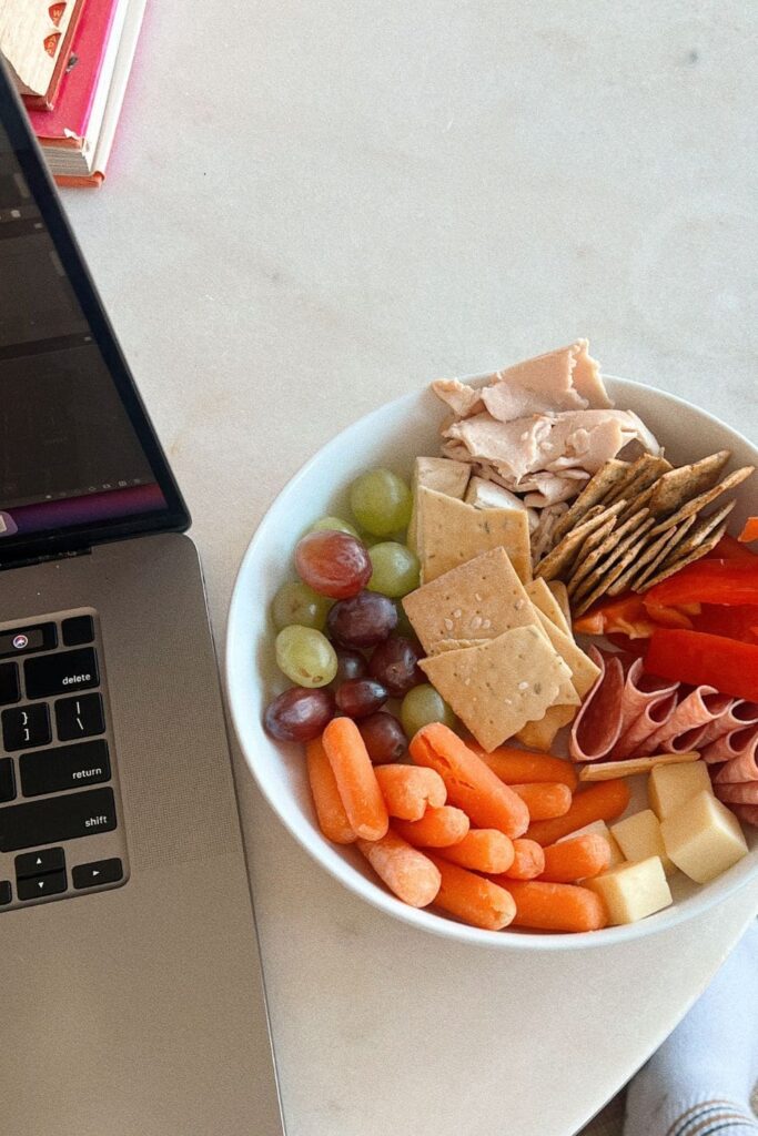 Charcuterie plate as a easy dorm room snack
