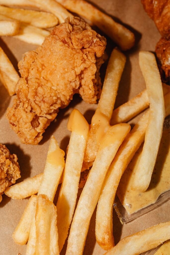 Chicken tenders and fries