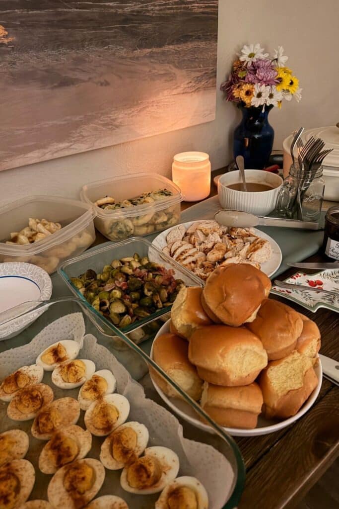 Dinner spread