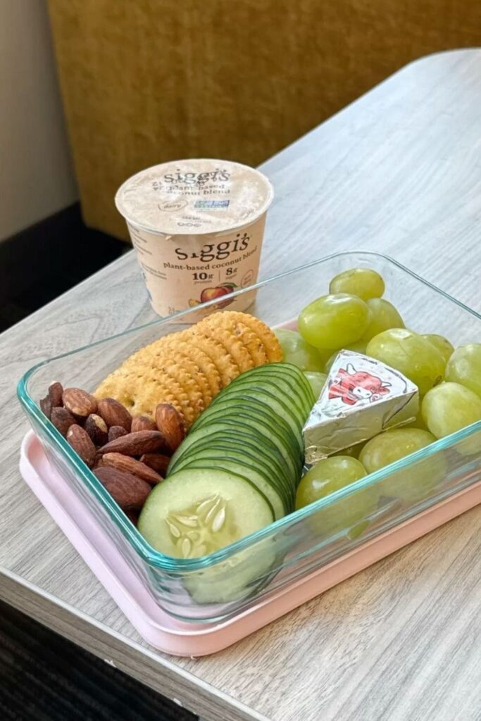 Yogurt and fruits as delicious dorm snacks