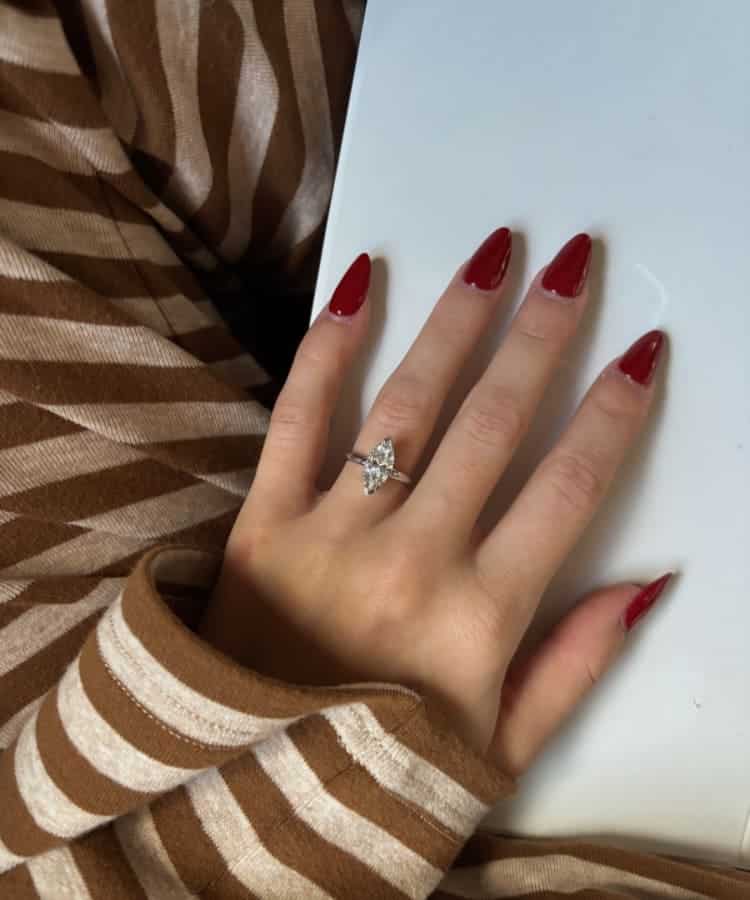 Cherry red nails