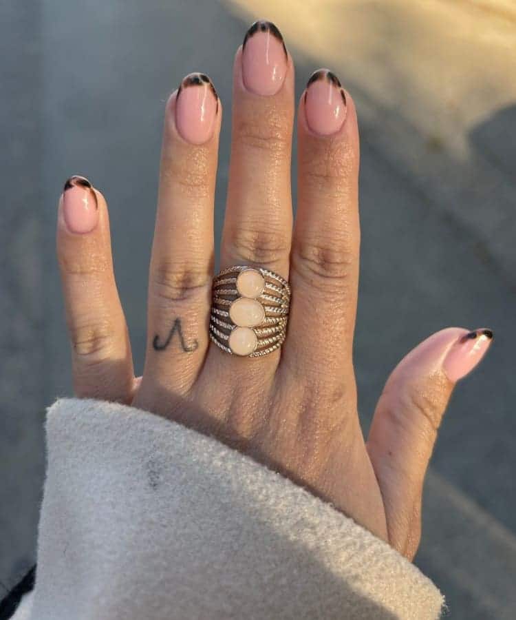 French Tip Animal Print