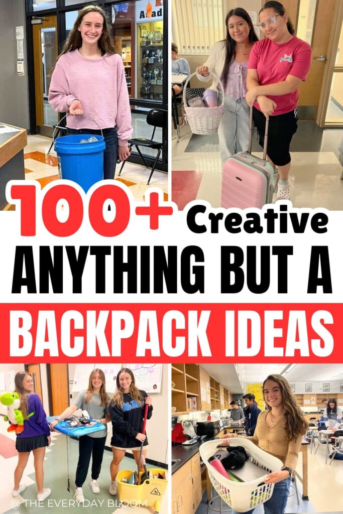 Anything but a backpack day ideas