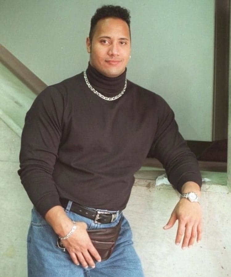 The rock turtle neck meme