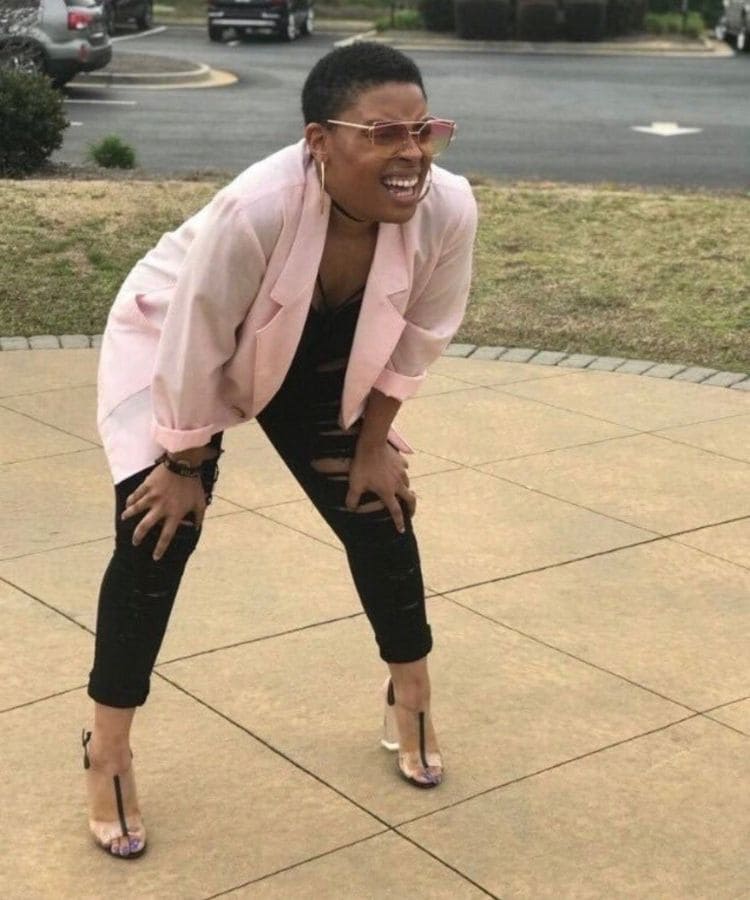 Women in pink jacket meme